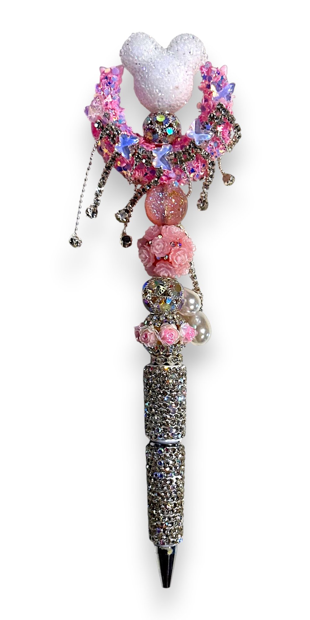 White Crystal Minnie Wand